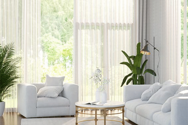 Rèm vải voan phòng khách