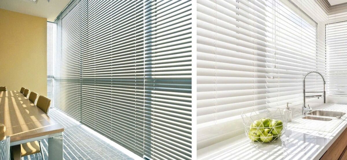 Rèm sáo nhôm phòng bếp sang trọng, tinh tế